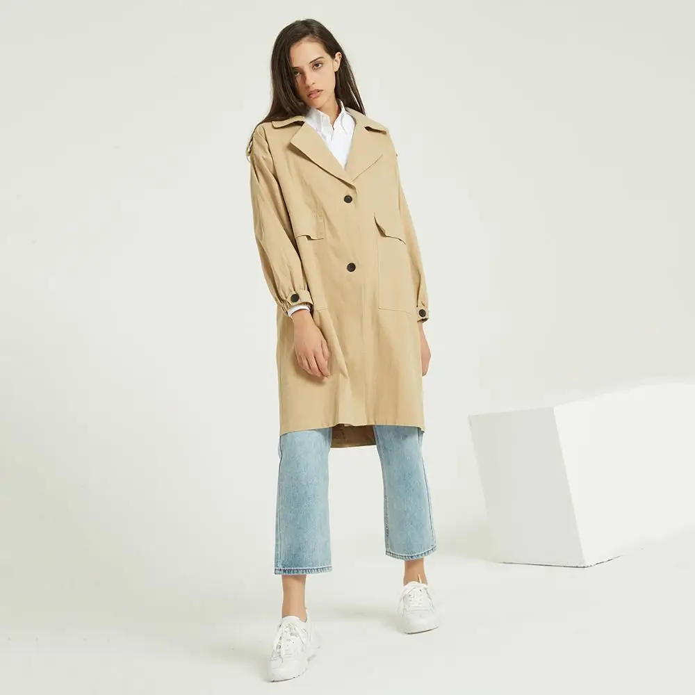 Wixra женское повседневное однотонное классическое пальто одежда оверсайз