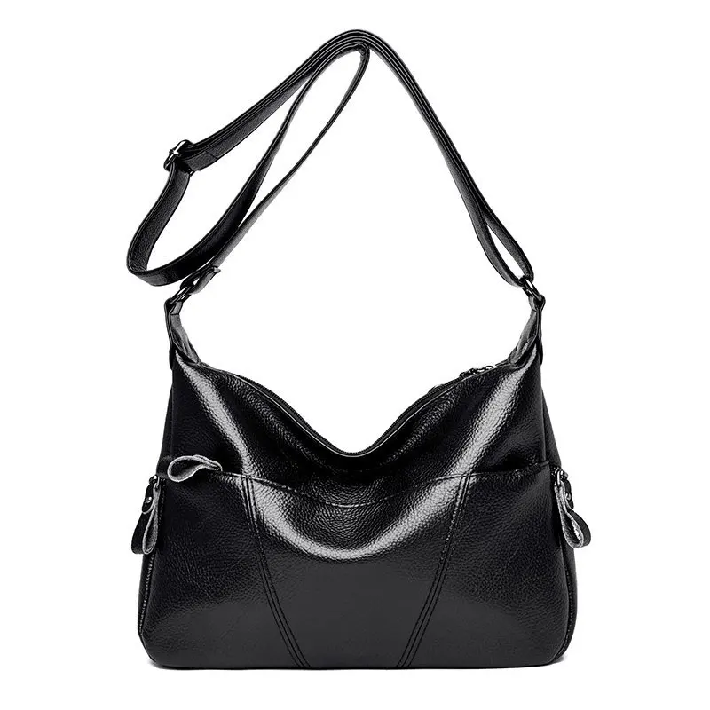 

Fashion Women's High Quality Leather Shoulder Bag Solid Color Crossbody Bag Luxury Designer Casual Handbag For Women Bolsa sac