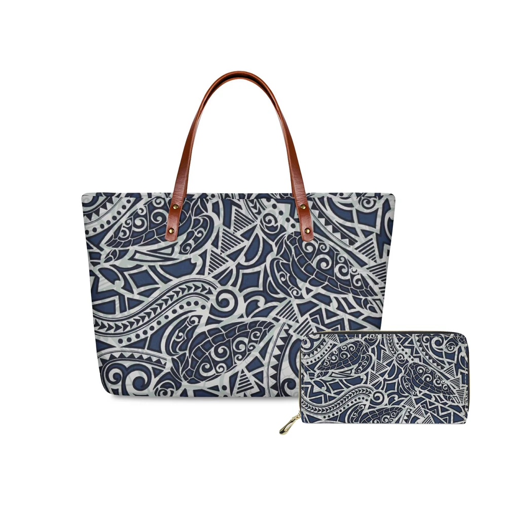 

Женская сумка, полинезийская традиционная плечевая сумка с этническим принтом, повседневная женская сумка-тоут, дизайнерский кошелек и сум...