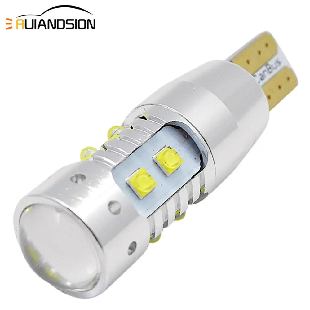 

1 шт. 30 Вт 50 Вт 60 Вт 80 Вт W5W светодиодный T10 Светодиодная лампа Canbus XB-D SMD для парковки салона автомобиля, карты, Купольные лампы 12-24 В, белая автом...