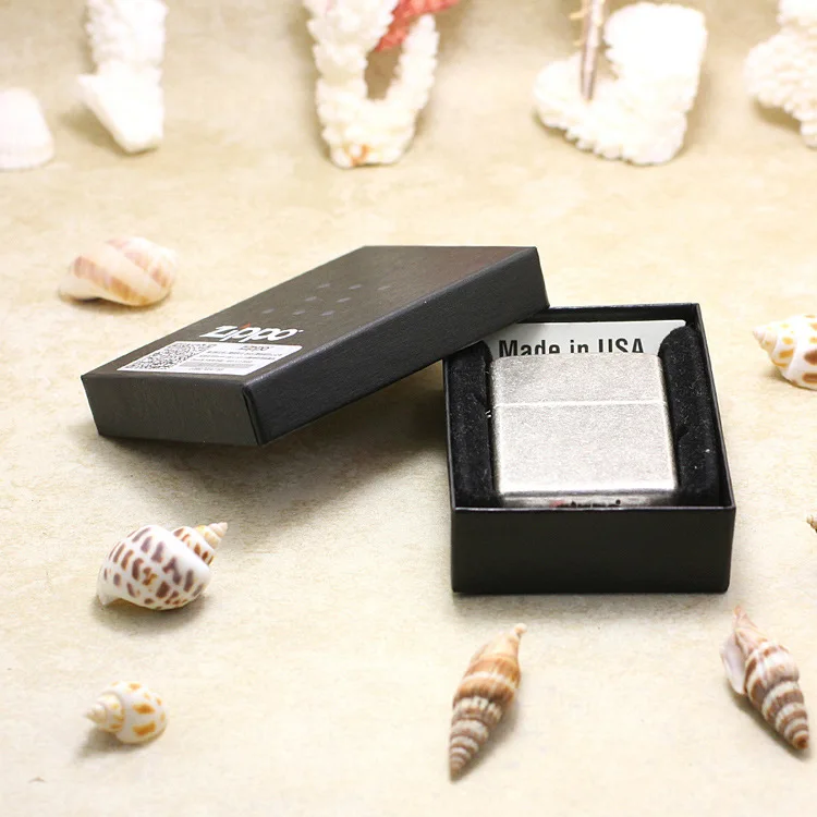 

Genuine Zippo oil lighter copper windproof Antique Silver cigarette Kerosene lighters Gift With anti-counterfeiting code