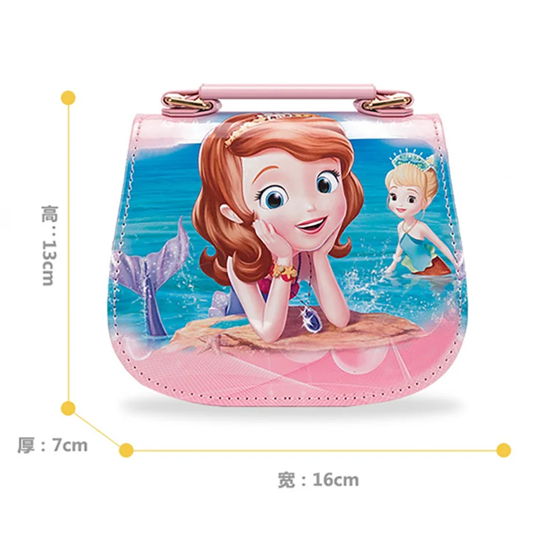 Disney Frozen 2 Elsa Anna  Princess Children's Toys Shoulder Bag Girl Sofia Princess Baby Handbag  Kid Fashion Shopping Bag Gift images - 6