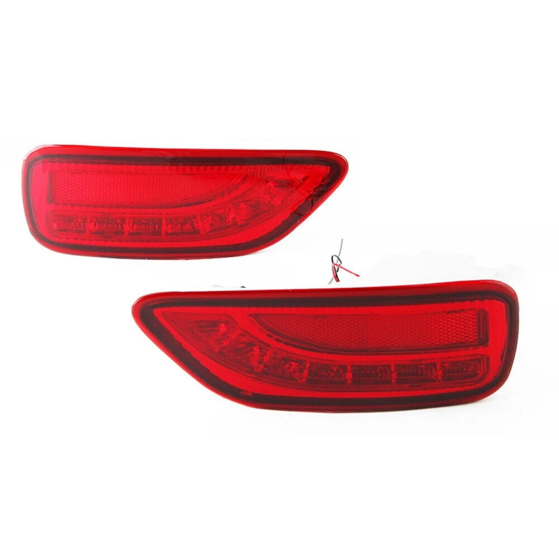 

Pair Rear Bumper Reflector Lights Brake Light Signal Lamps for Nissan Patrol 2014-2016
