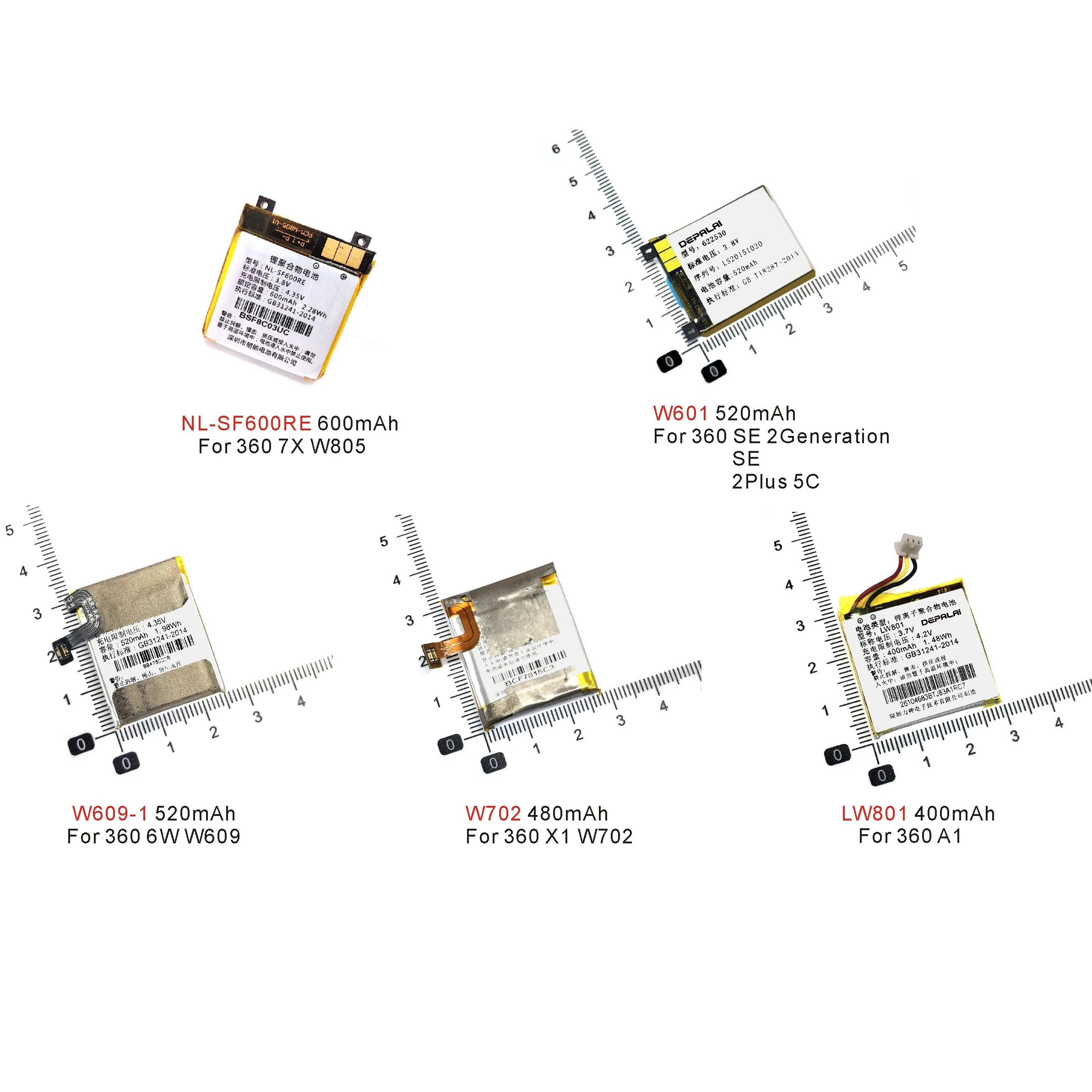Аккумулятор для умных часов W601 NL-SF600RE W702 LW801 7X W805 6W W609 X1 A1 SE 2 поколения SE2Plus 5C умные