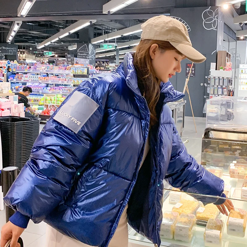 Зимнее женское пальто новые глянцевые водонепроницаемые парки для женщин 2020