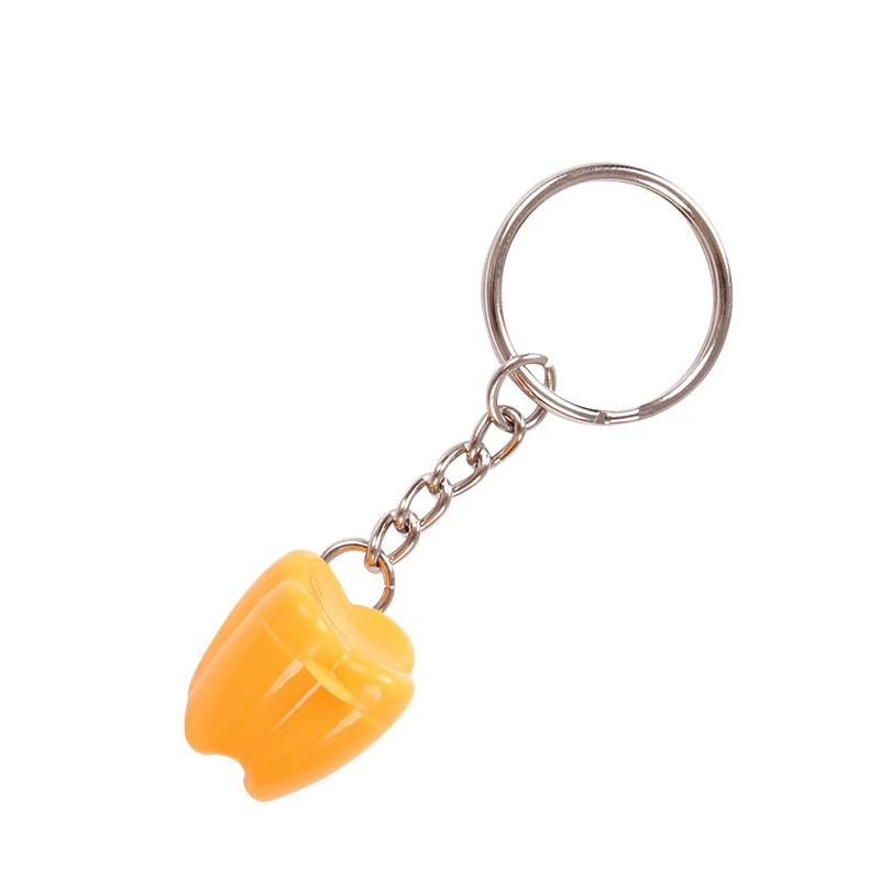 Key chain orange XZJJA 10-20 шт. форма зуба Детские коробки для хранения молочных зубов детская Силиконовая зубная щетка для малышей Органайзер мини пластиковый контейнер маленькая коробка - Цвет: Key chain orange