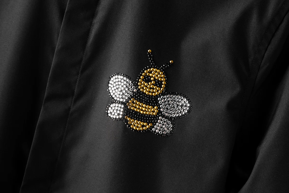 Новые летние мужские рубашки роскошные с пчелами бриллиантами коротким рукавом