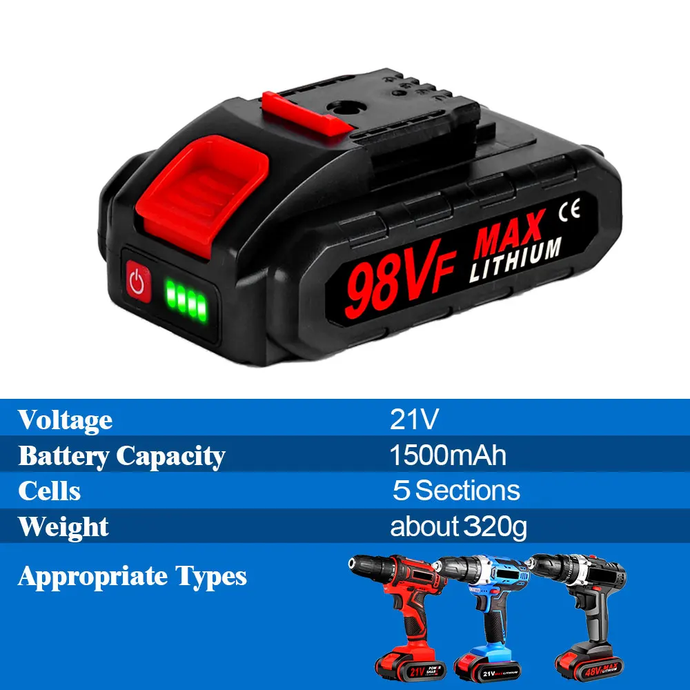 Перезаряжаемая литиевая батарея 20 в 1500 мАч с аккумулятором Lndicator замена 36VF 48VF для