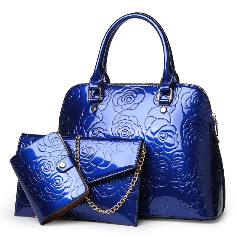 

3Pcs/set 2020 Luxury Handbags Women Bags Designer High Quality Patent Leather Crossbody Bags for Women Purses and Handbags Sac