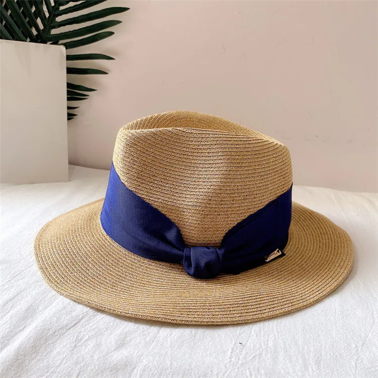 

202104-2509326 new japan style fine paper bowknot lady fedoras cap women panama jazz hat
