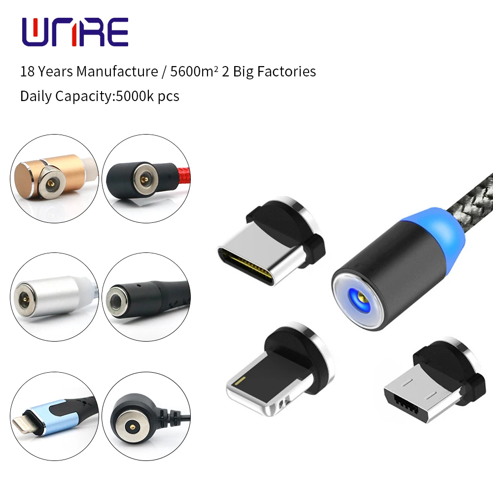 Магнитный зарядный кабель 1/2 шт. для быстрой зарядки Micro USB Type-C провод передачи