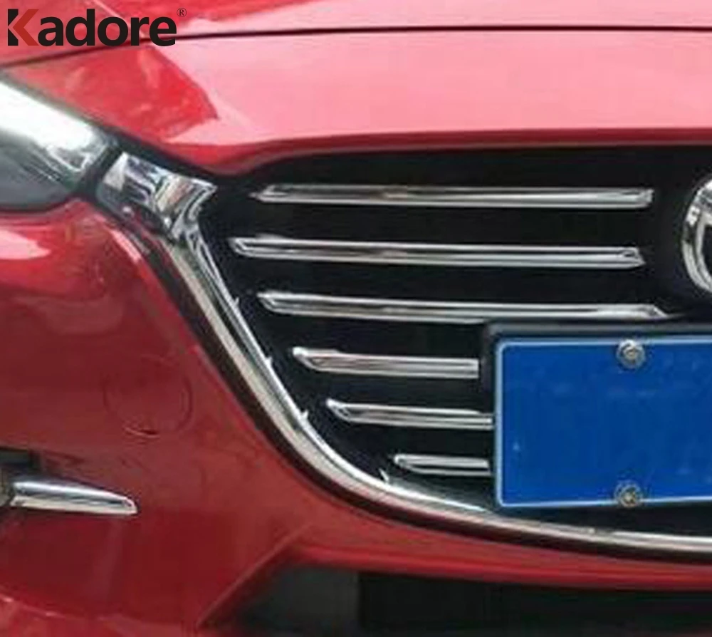 Накладка на решетку радиатора для Mazda 3 M3 Axela 2017 2018 ABS Chrome|grill trim|abs chromefront grill cover |