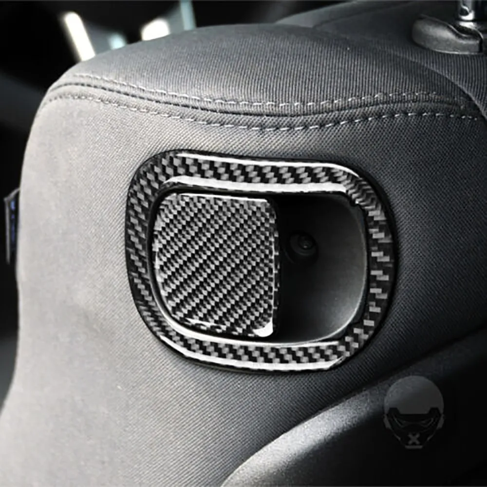 

4Pcs Seat Back Cover Car Carbon Fiber For Dodge Challenger 2015-2020 Trim