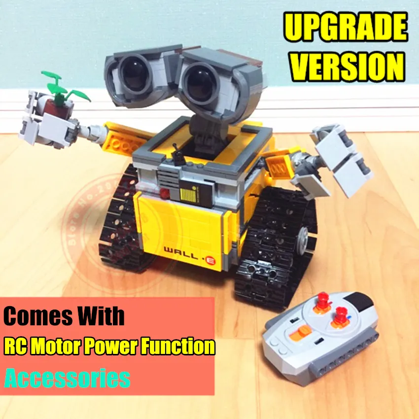 Новый MOC RC Мотор силовые функции робот Fit Technic WALL E фигурки строительный блок