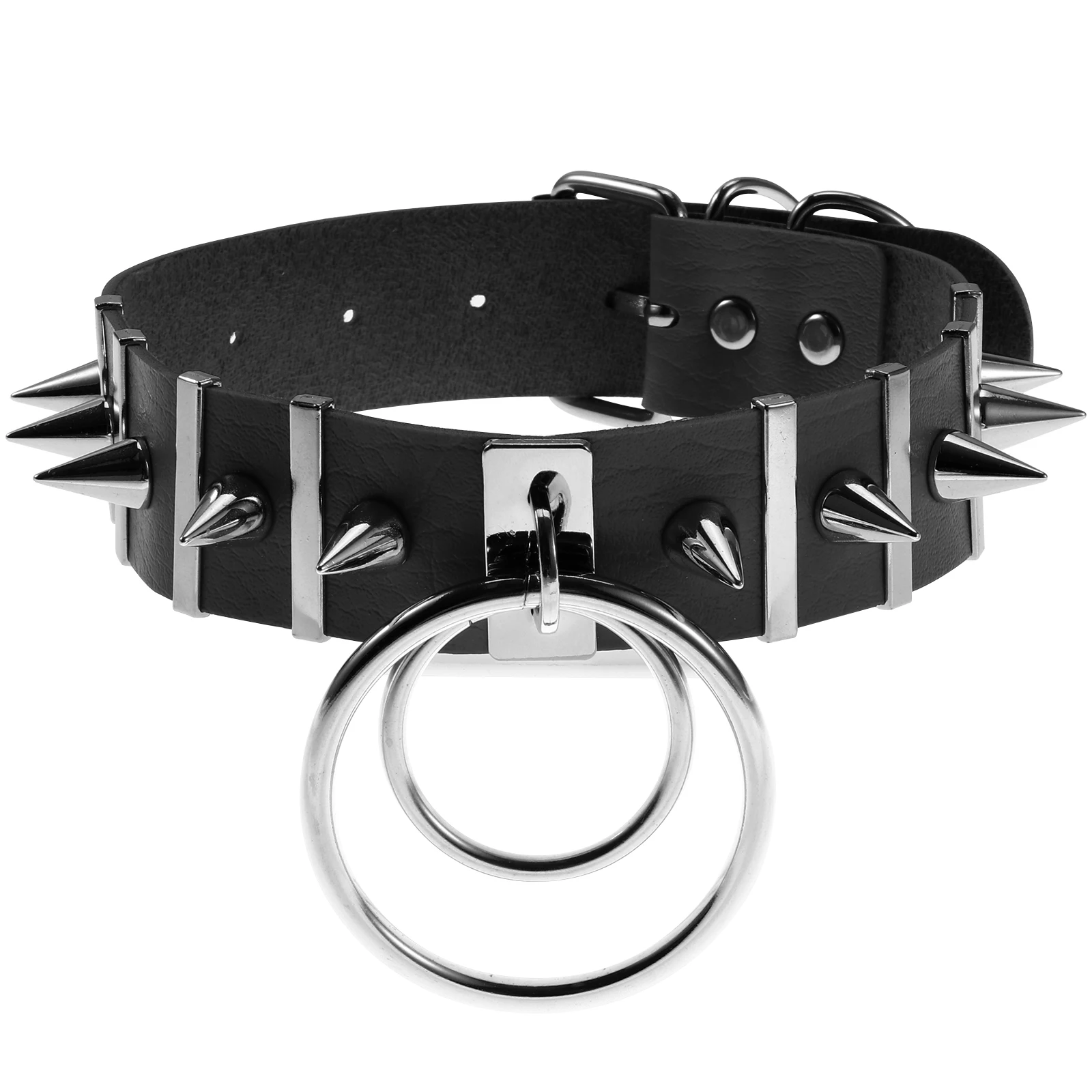Женский кожаный чокер Goth в стиле панк модное ожерелье с кулоном для косплея
