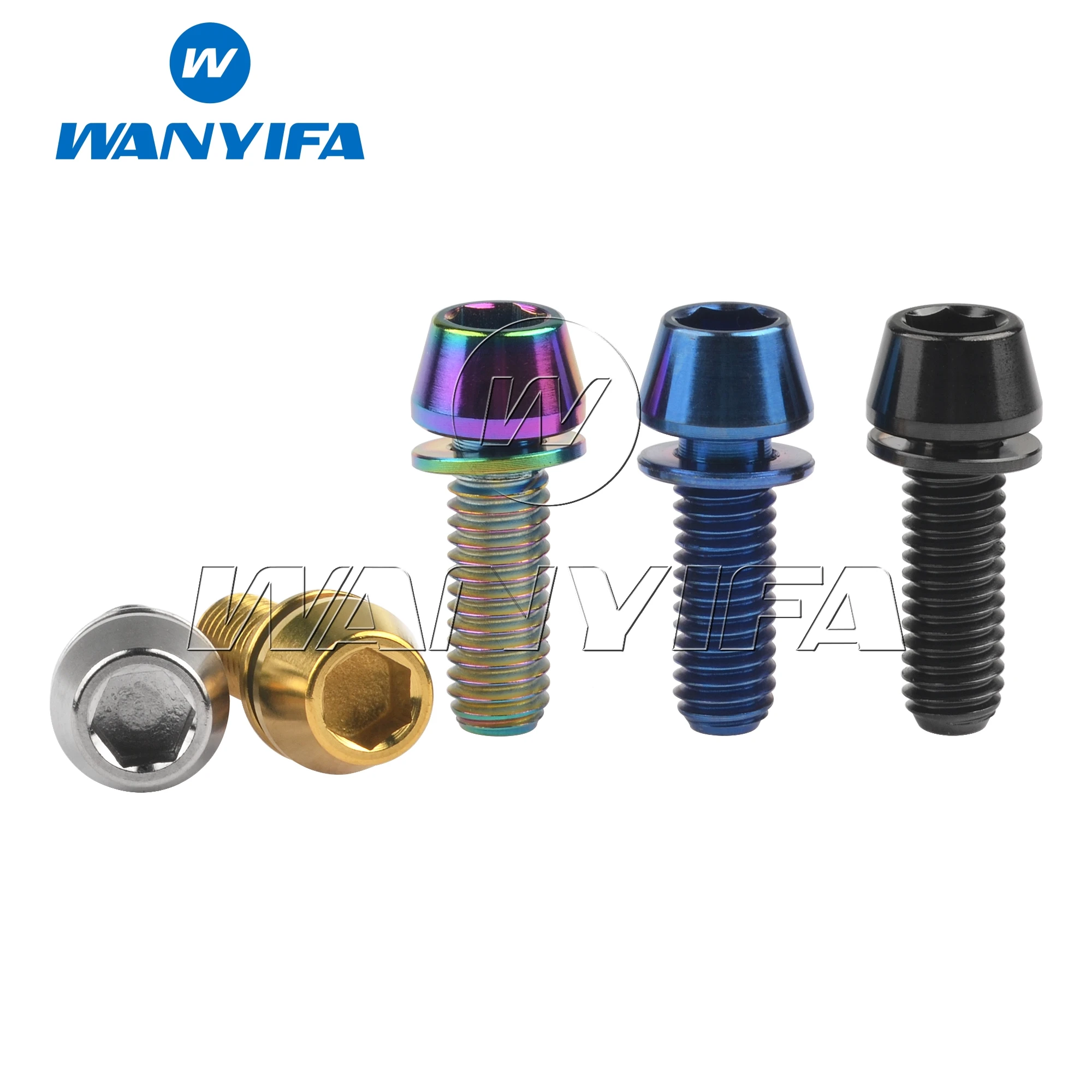 Титановый болт Wanyifa M6x16 18 20 мм конический шестигранный с шайбой | Обустройство