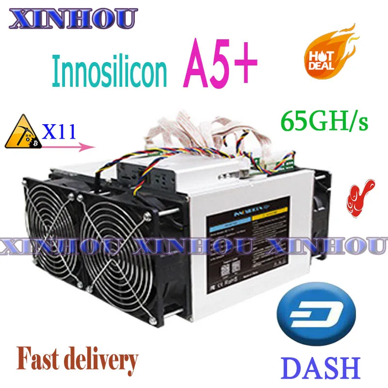 ASIC DASH Miner Innosilicon A5 + Dashmaster 65Gh/s 1500 Вт X11 Майнер более экономичный чем A7 A9 antminer D5 D3 Z9 S9