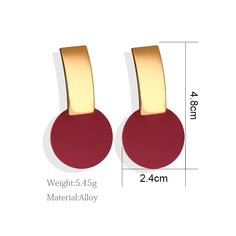 

VCORM New Korean Gold Dangling Earrings Statement Elegant Charm Metal Long Geometric Earrings 2020 Fashion Party Jewelry Gift