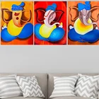 Абстрактный цвет Будда лорд Ганеша настенные художественные принты Холст Картина Vinayaka ганапти слон для гостиной домашние украшения