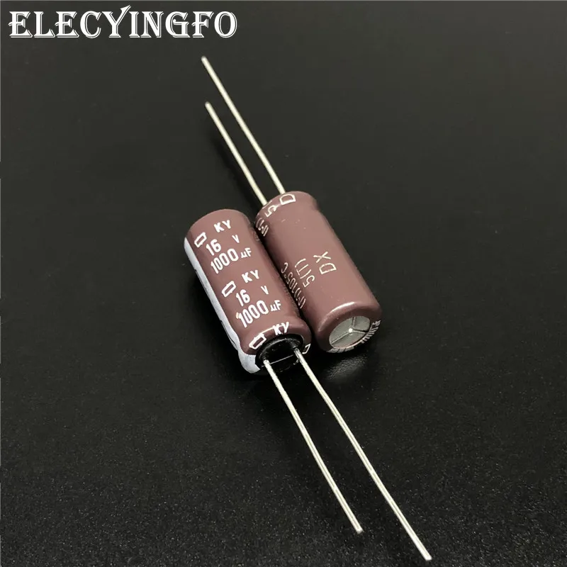 10 шт. алюминиевый электролитический конденсатор 1000 мкФ 16V1000UF NIPPON NCC серия KY 8x20 мм