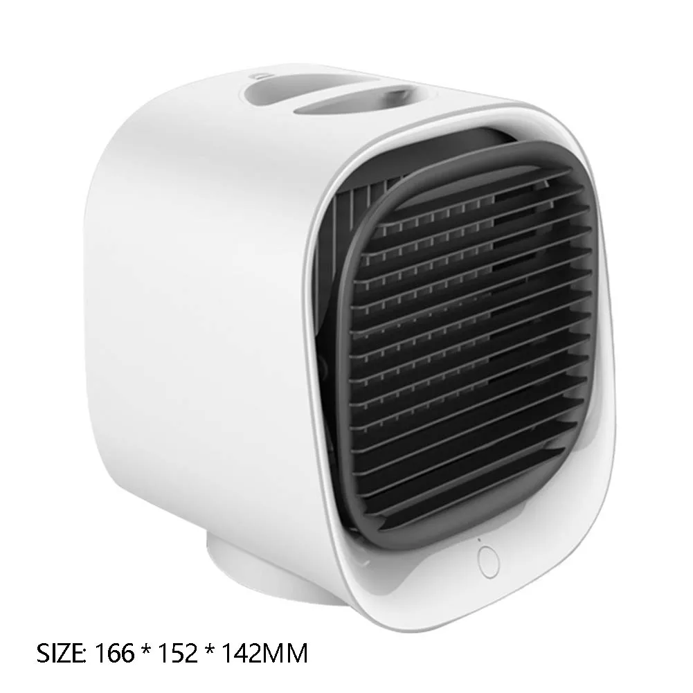 

300mL Mini Air Conditioner Fan USB Rechargeable Portable Air Cooler Home Quiet Design Desktop Air Cooling Fan with Night Light
