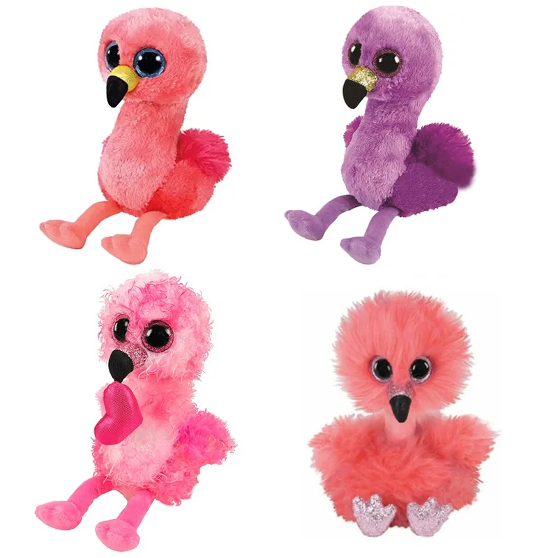 New Big Eyed Flamingo Plush Kids Stuffed Animals Toys For Children Gifts 15CM/25CM