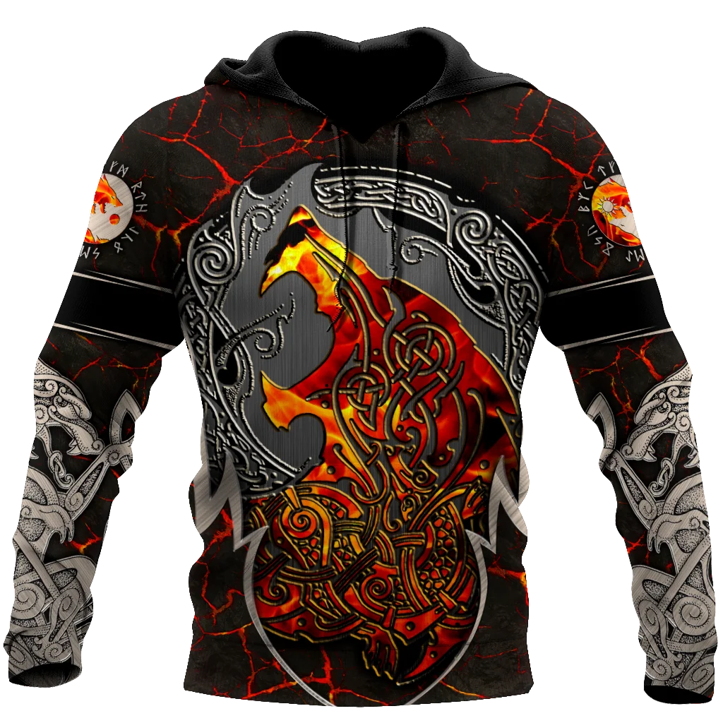 Худи унисекс с 3D принтом Red Wolf Tattoo роскошная мужская толстовка уличный пуловер на