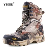 yiger winter wool combat boots mens extra high top tactical plus fleece boots outdoor hiking boots desert boots cotton boots