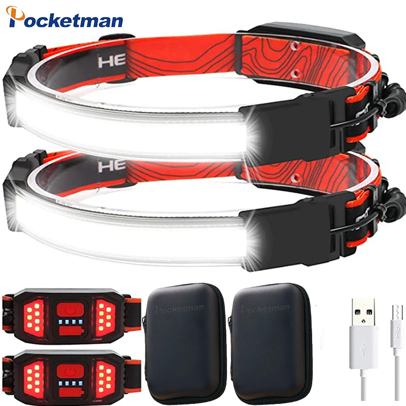 

Led Headlamps Outdoor Household Portable Camping Headlights with Built-in Battery USB Rechargeable Waterproof Head Lamp