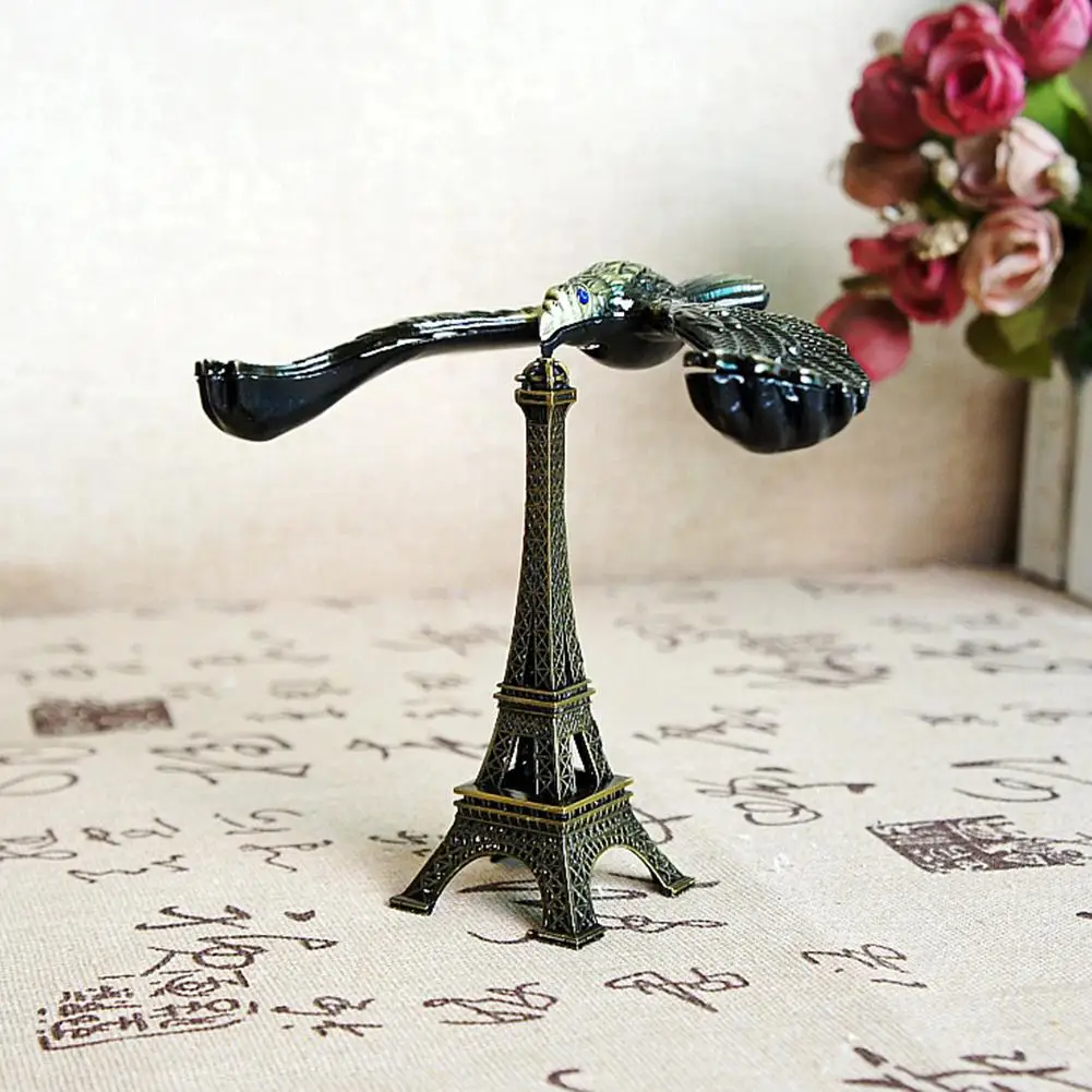 Ретро Сплав Эйфелева башня моделирование с баланс птица для офиса рабочего стола