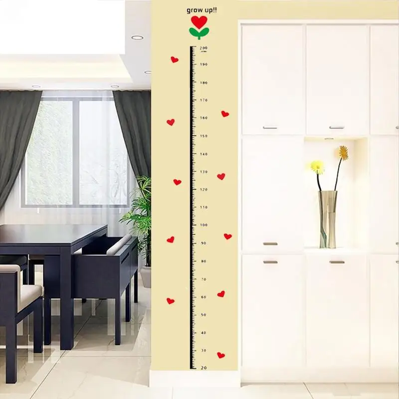 

Love heart Height Measure Wall Stickers Home Decor DIY Simple Chart Ruler Decoration For Kids Rooms Decals Wall Art