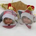 Рождественская прозрачная фоторамка с пятизвездочным шаром, Рождественское украшение, подвесное украшение на рождественскую елку для дома, сделай сам, праздничный подарок для детей