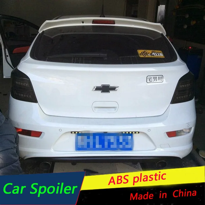 For Chevrolet Cruze Hatchback 2009-2013 Spoiler ABS Plastic Car Rear Wing Trunk Spoiler Black/White Color Sport Roof Spoiler