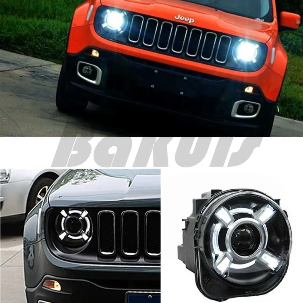 2015 2017 для Jeep Renegade HID светодиодный фары с DRL и bi xenon проектор|Фара авто в сборе| |