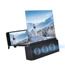 Phone Screen Amplifier with Wireless Speaker Screen Magnifier 12 Inch Super Clear Zoom Phone Holder Phone Screen Amplifier