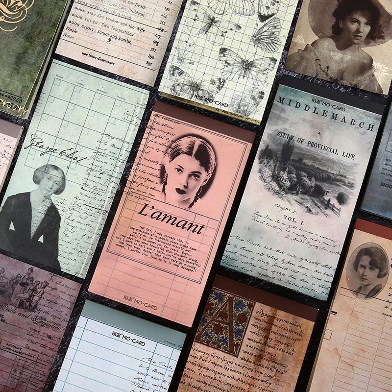 Винтажный блокнот для записей 24 шт./компл. серия антиадгезионных блокнотов