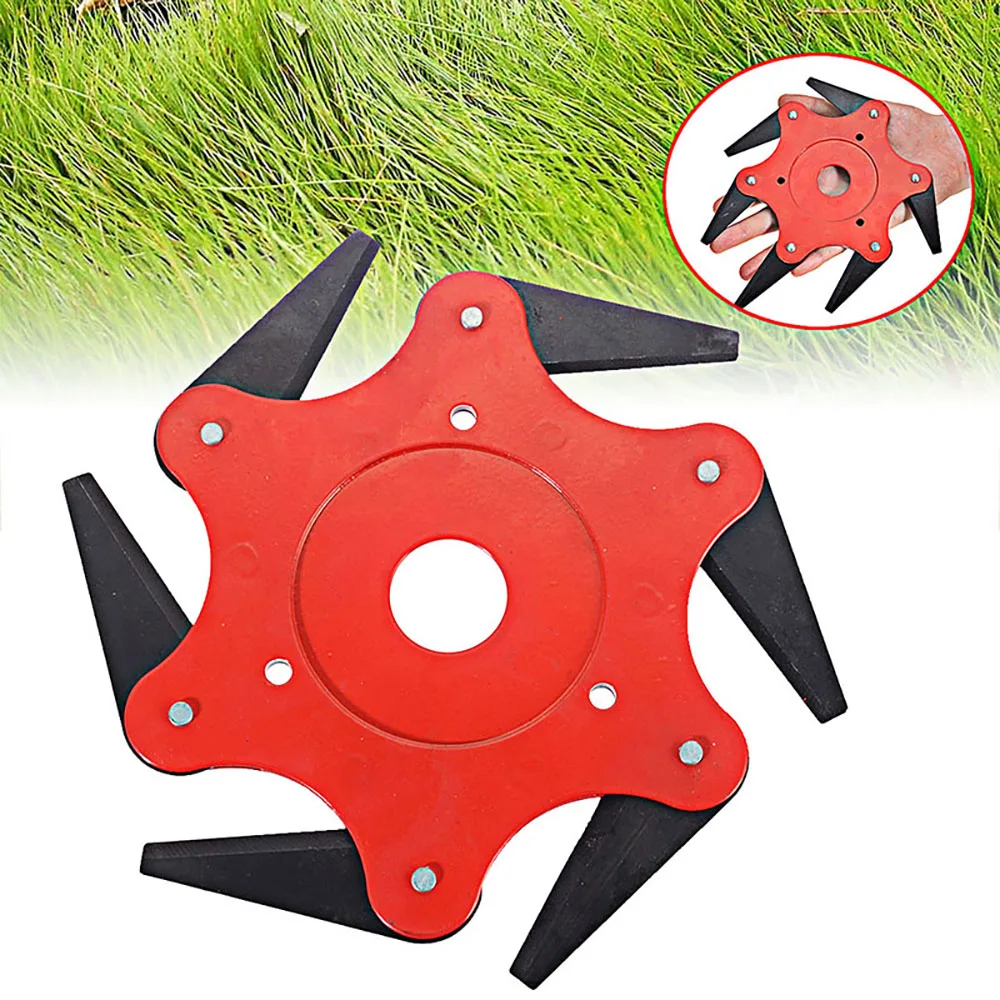 

2Pcs New 6 Blades Cutter Head Grass Trimmer Brush 65Mn Weed Brush Cutting Head Garden Power Tool Mower Garden Garden Power Tools