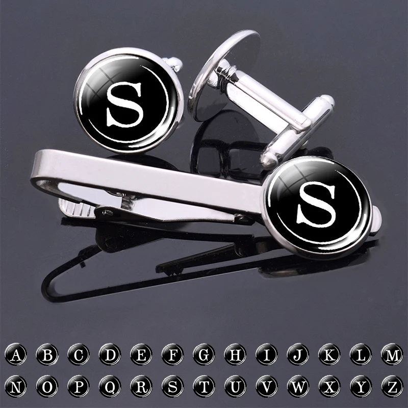 26 букв простой зажим для галстука мужской набор зажимов мужская бижутерия со