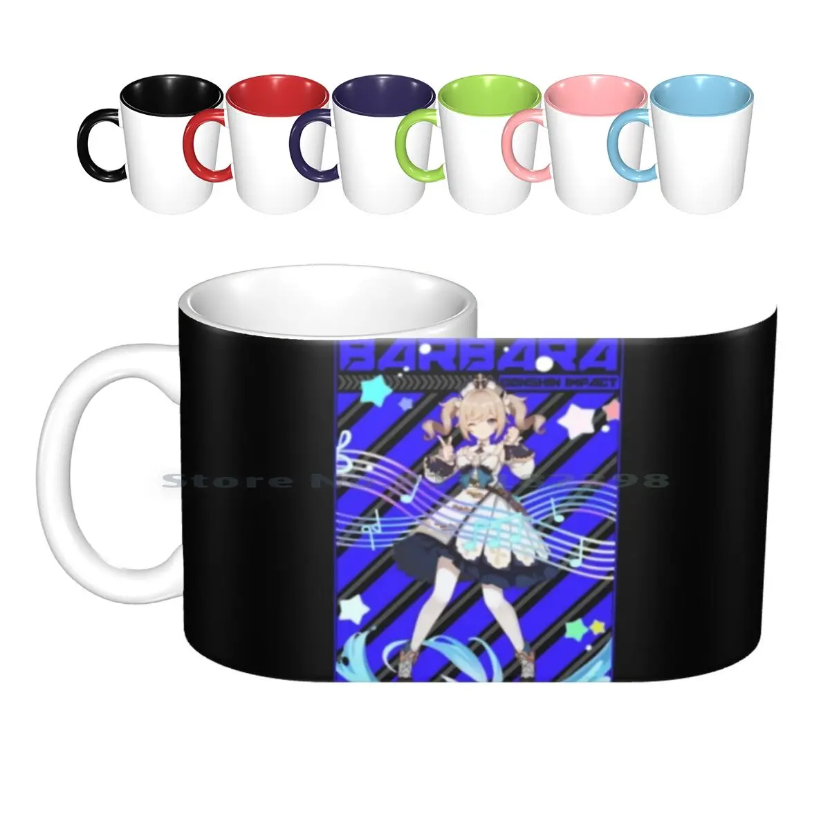 

Genshin Impact Barbara Wish Ceramic Mugs Coffee Cups Milk Tea Mug Genshin Impact Genshin Impact Zhong Barbara Zhongli Tao Hu