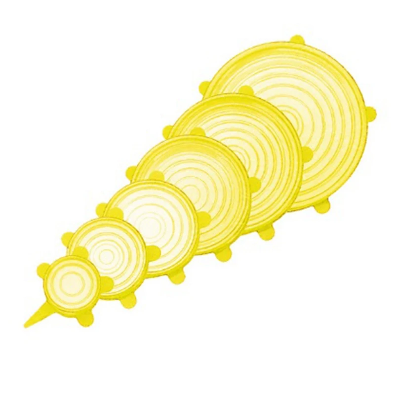 12 шт. силиконовая эластичная крышка универсальная для чаши кастрюли