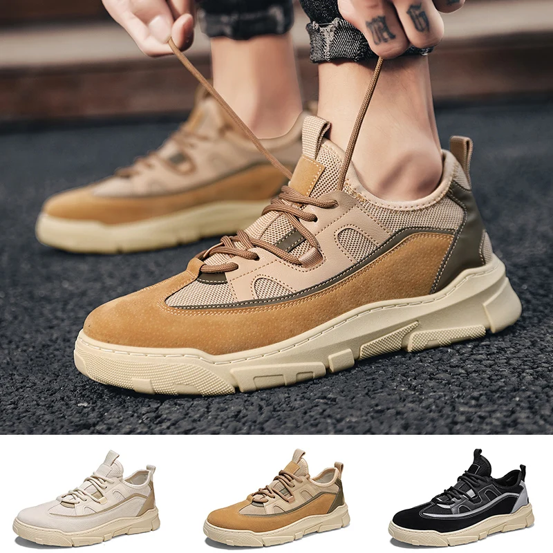 

New Arrivals Men Sneakers Skateboard Shoes Mesh Breathable Athletic Shoes Fashion Leisure Outdoor Walking Shoes