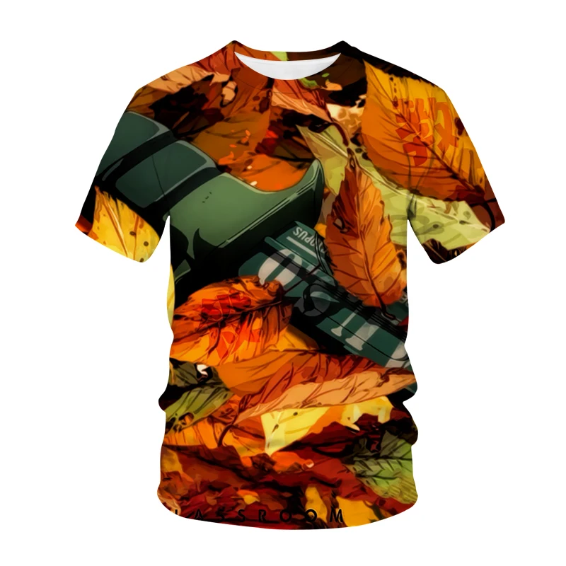 

2021 Assassination Classroom 3D Printing T-shirt Summer Men's Women's Fashion O-neck Short Sleeve Anime Harajuku Hip Hop T-shirt
