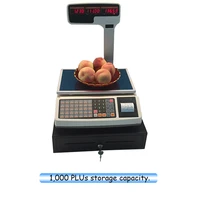 hspos manufacturers sell digital weighing scale with printer support multi language cash register scale for pos system
