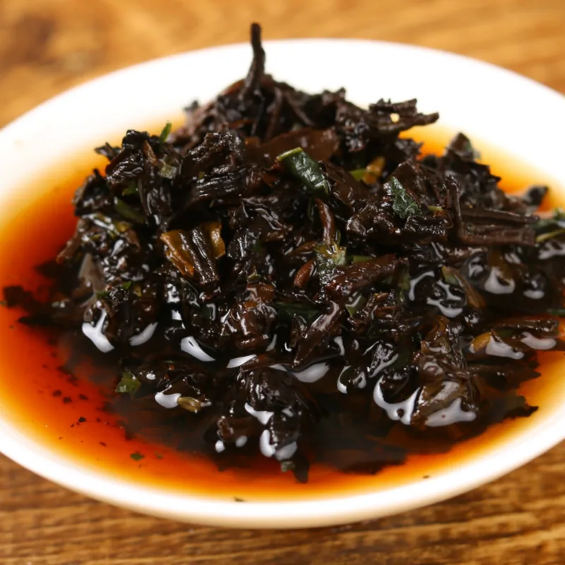 

The Oldest pu'er Tea Chinese Yunnan Glutinous rice Ripe Handmade Tea Green Food for Health Care Weight Lose250g
