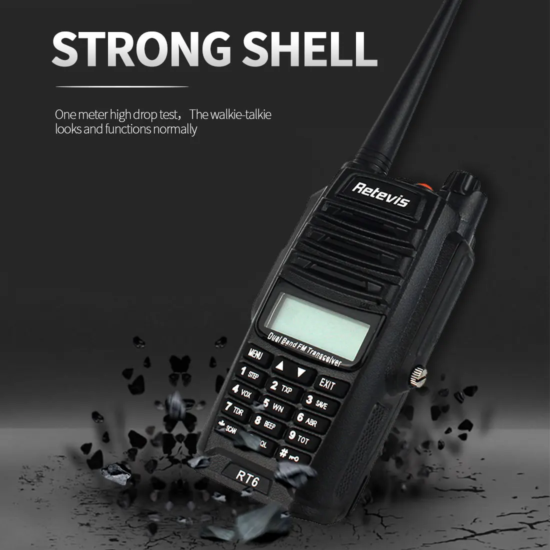 Retevis RT6 Водонепроницаемая рация IP67 5 Вт 128CH Двухдиапазонная VHF UHF радио VOX FM lcd дисплей портативная Walk Talk рация