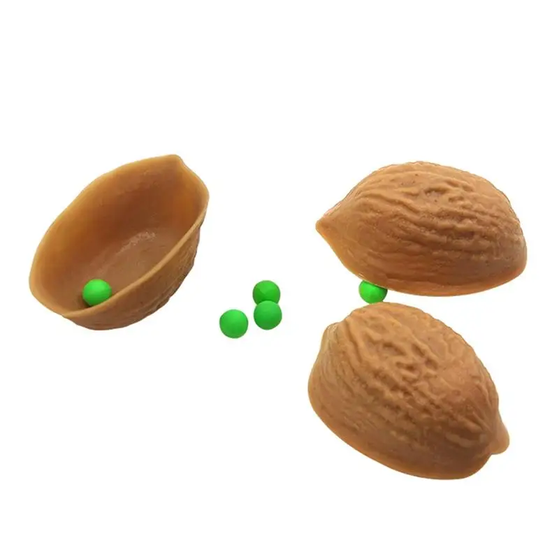 Три в виде ракушки игровой 3 скорлупы грецкого ореха и 5 мягкий шарик Творческий