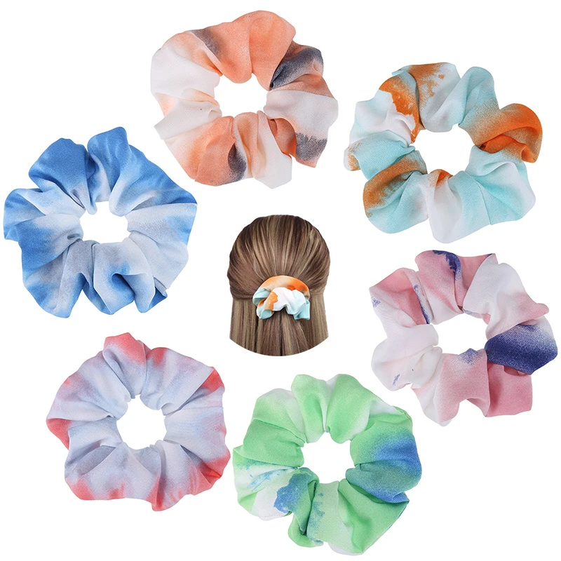 

Cute Fashion Scrunchie Elastic Headbands For Women Girls Ponytail Holder Hair Rope Head Band Hair Accessories