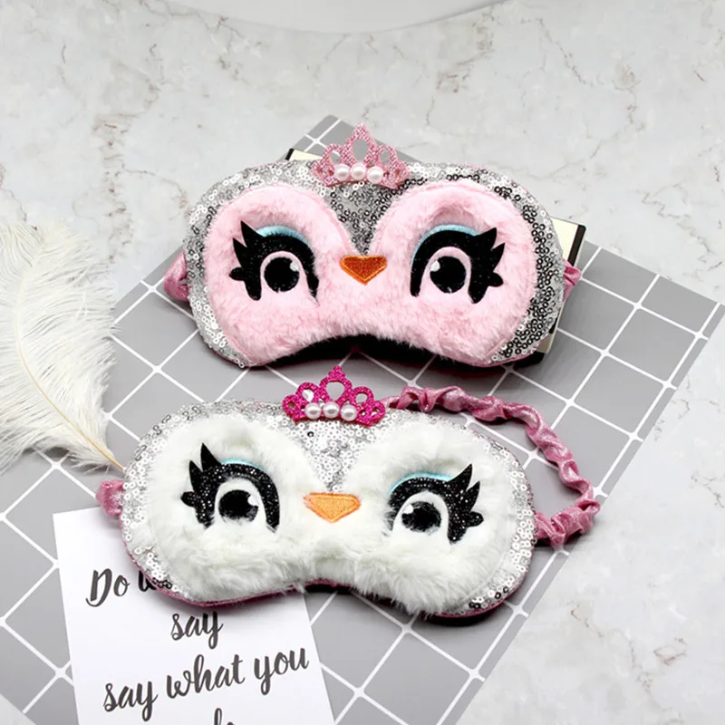 1 шт. мультяшная плюшевая маска для сна накладка на глаза в виде совы накладки