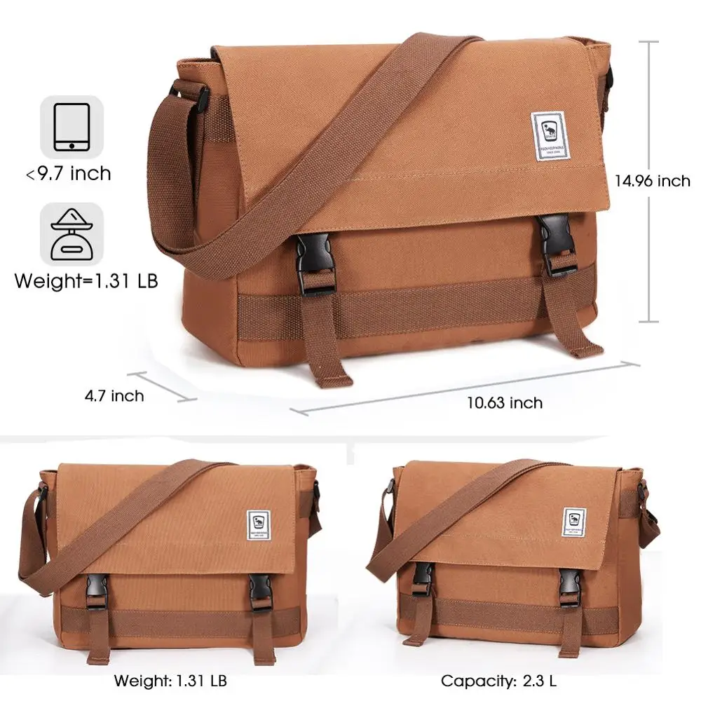 Сумка-мессенджер Oiwas Мужская холщовая для путешествий/активного отдыха/колледжа