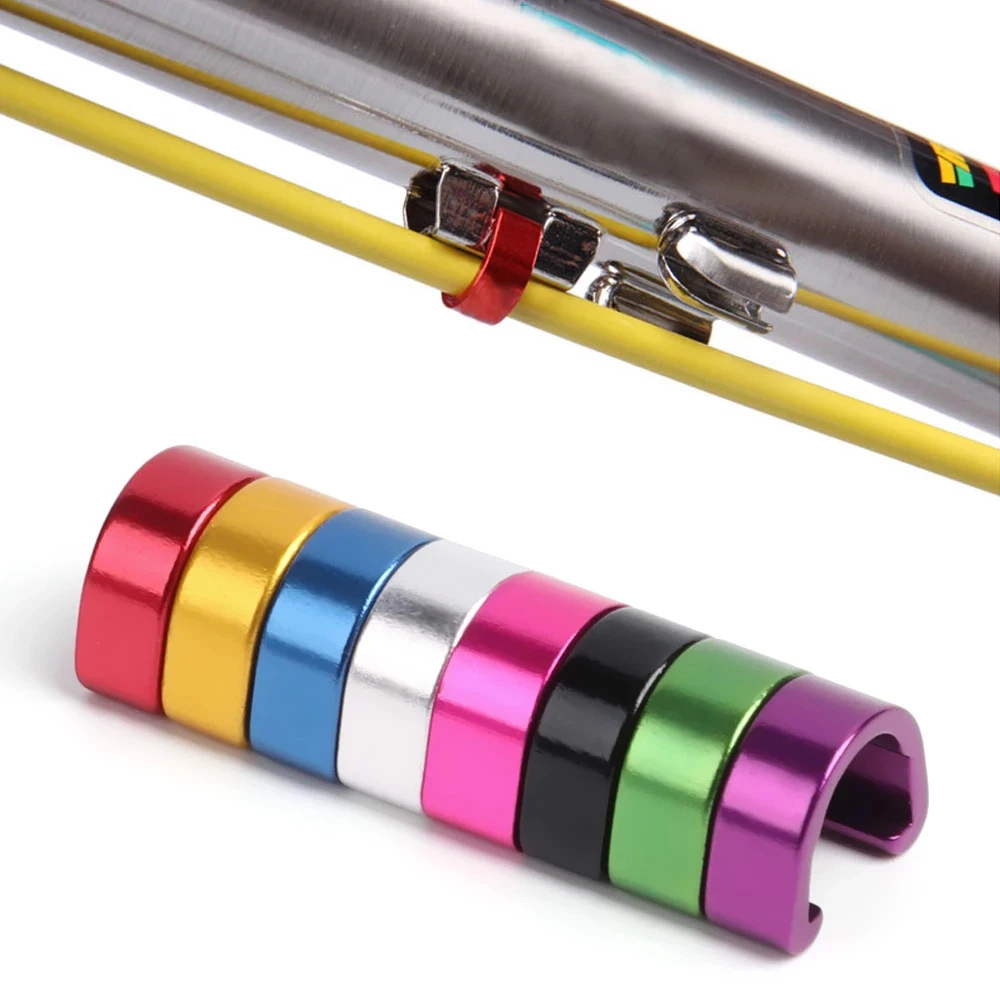 

10Pcs MTB Bike Brake Cable/Derailleur Line Case Aluminum Alloy C-Shape Buckle Clasps Bicycle C Clips Outdoor Cycling Parts